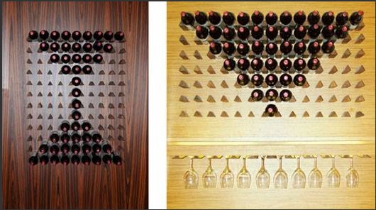 充满艺术气息的酒架