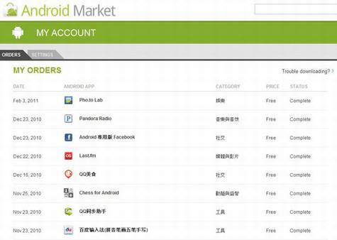 GoogleƳ°Android MarketӦ̵