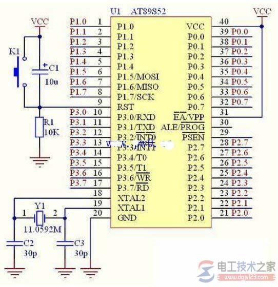 at89s52ƬСϵͳ·ԭͼ